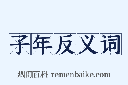 子年反义词是什么意思的图片